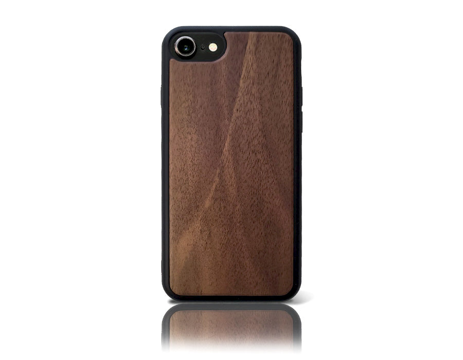 Étui portefeuille en noyer pour iPhone 7/8/SE 2e et 3e génération